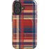 Red and Blue Plaid iPhone 16 Plus Magsafe Impact Case